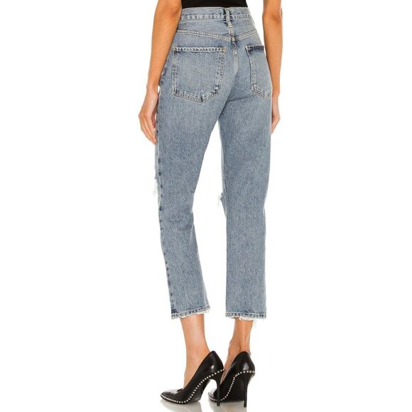 Agolde Riley High Rise Straight Crop-sz 26 - Picture 3 of 10